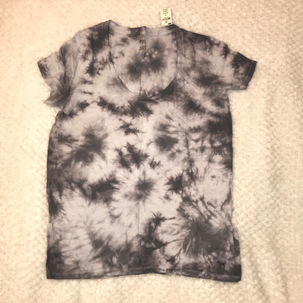 Pink VS Black & White Tie Dye Tee